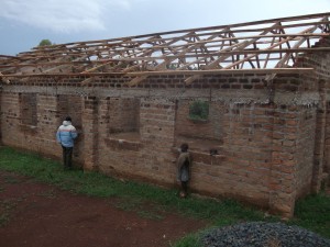 Church with roof started